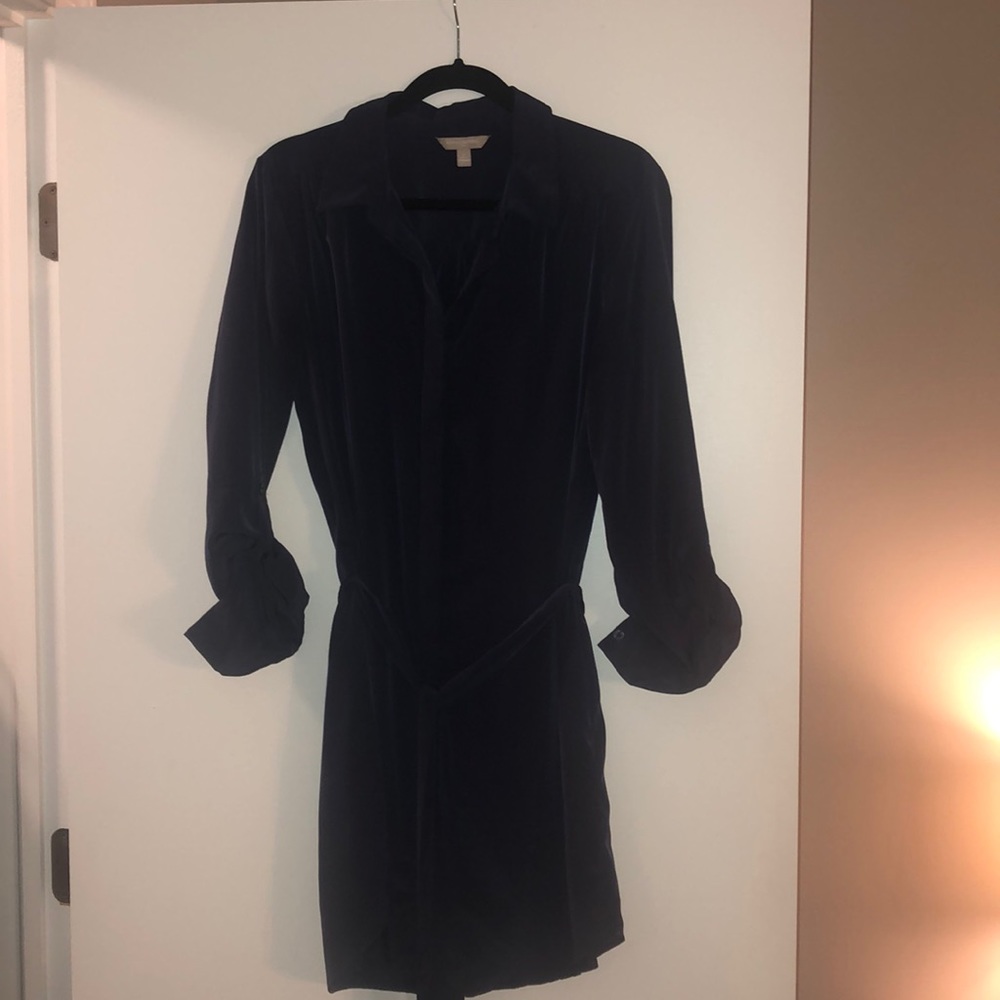 Banana Republic navy blue button down dress size8